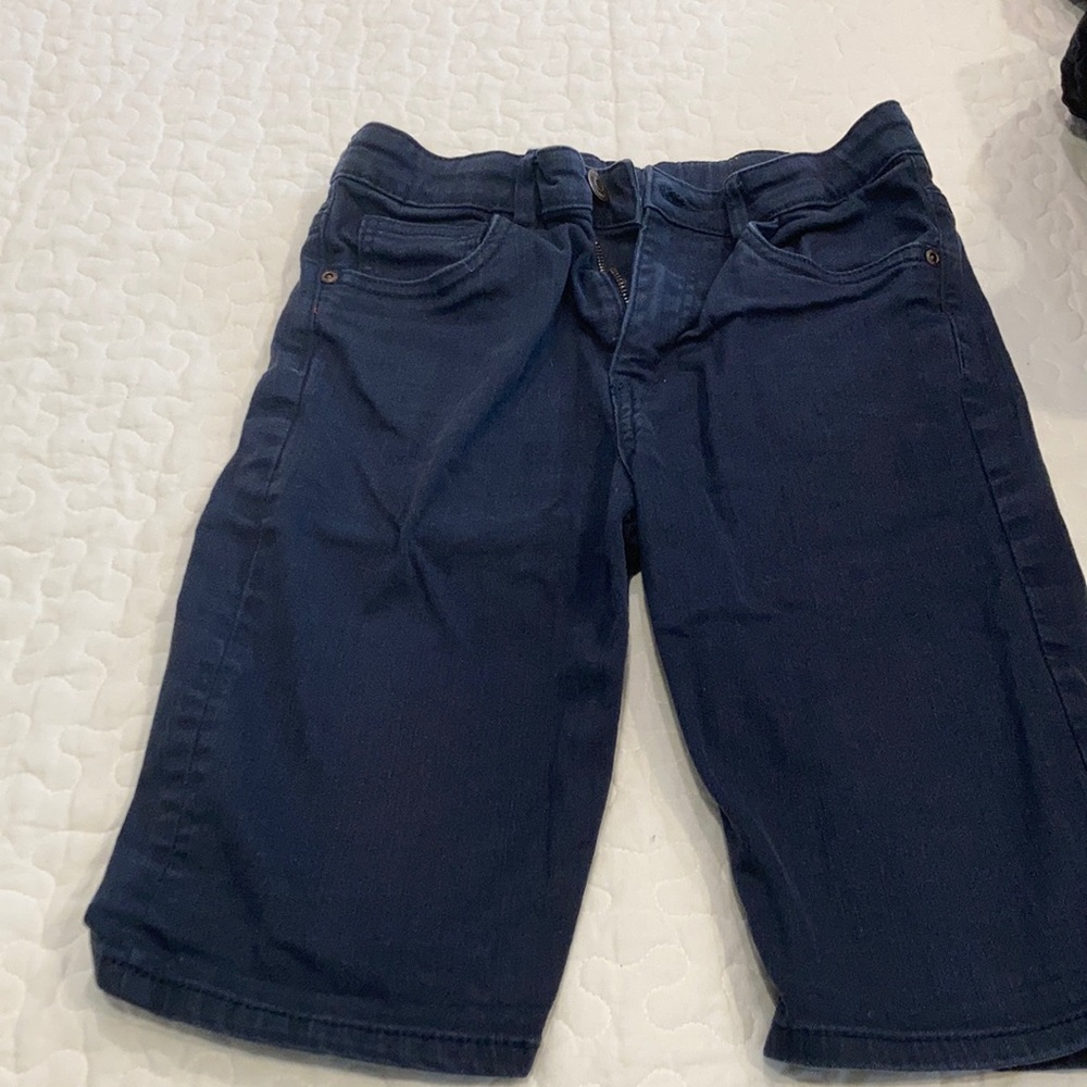 Dark blue denim shorts